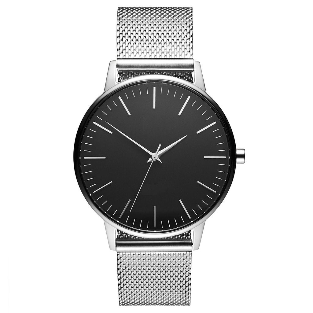 Montre Quartz de mode Casual ultra-mince avec une bande métallique Mesh
