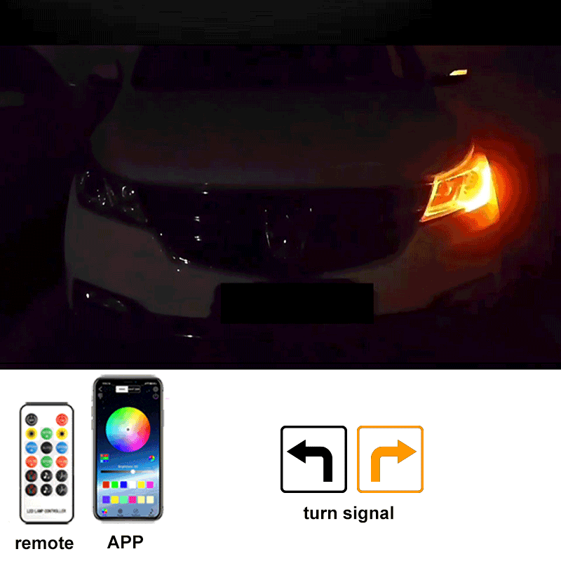 Couverture de moteur automobile à travers l'atmosphère de l'écran de lumière de course quotidienne Led