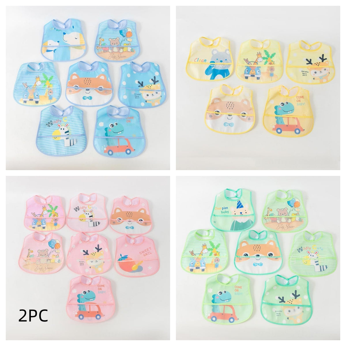 Bibs pour enfants Sans manches Veste de style Back-to-front Garment