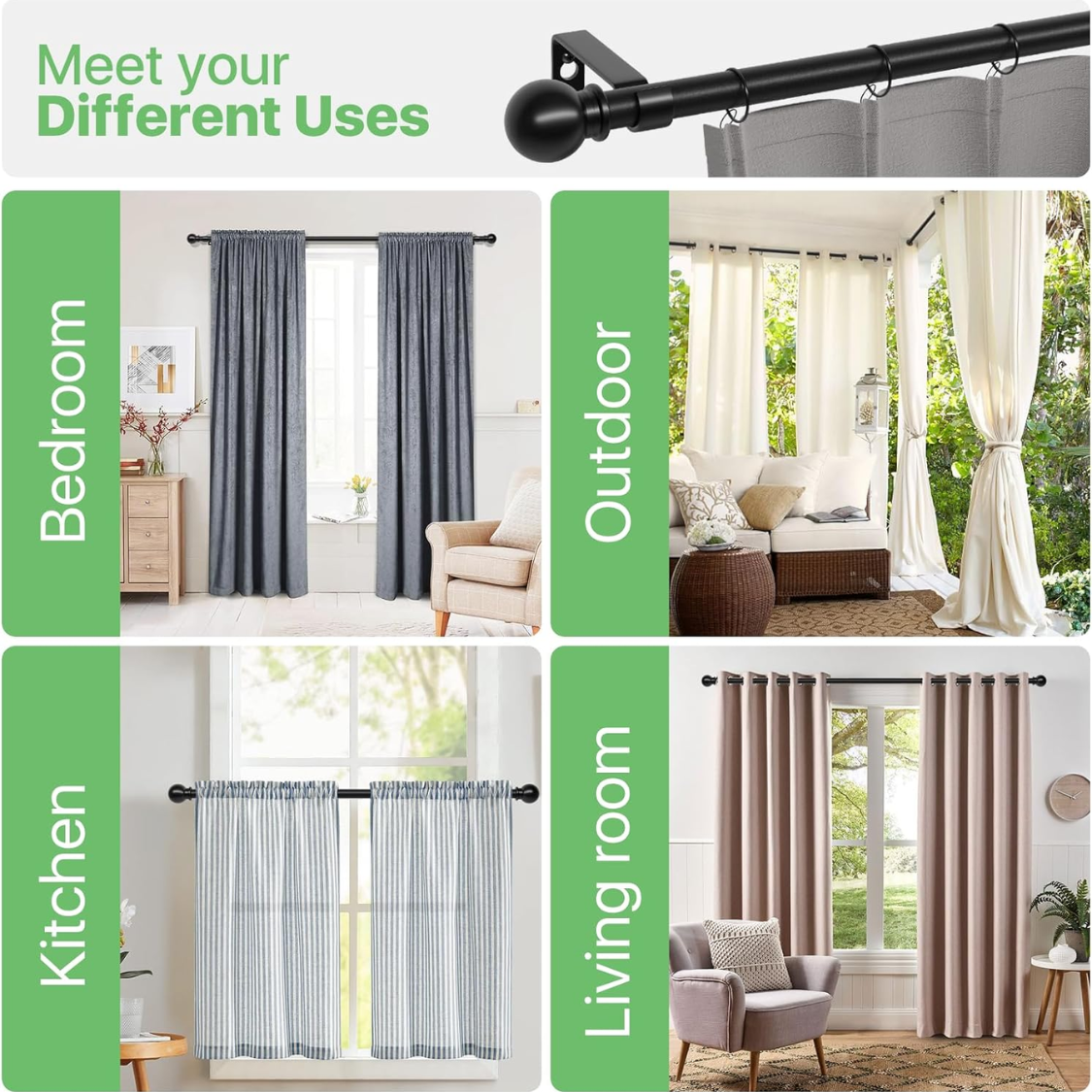Curtains for Windows 28 to 48 Inches