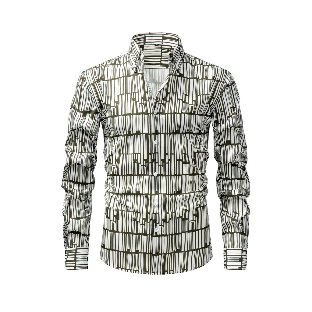 T-shirt pour homme à manches longues imprimé numérique à quatre voies Jiana
