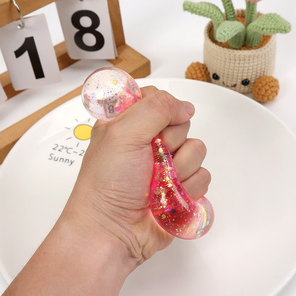 Jouet de compression mignon avec Malt Candy et Glitter Stress Relief Toy