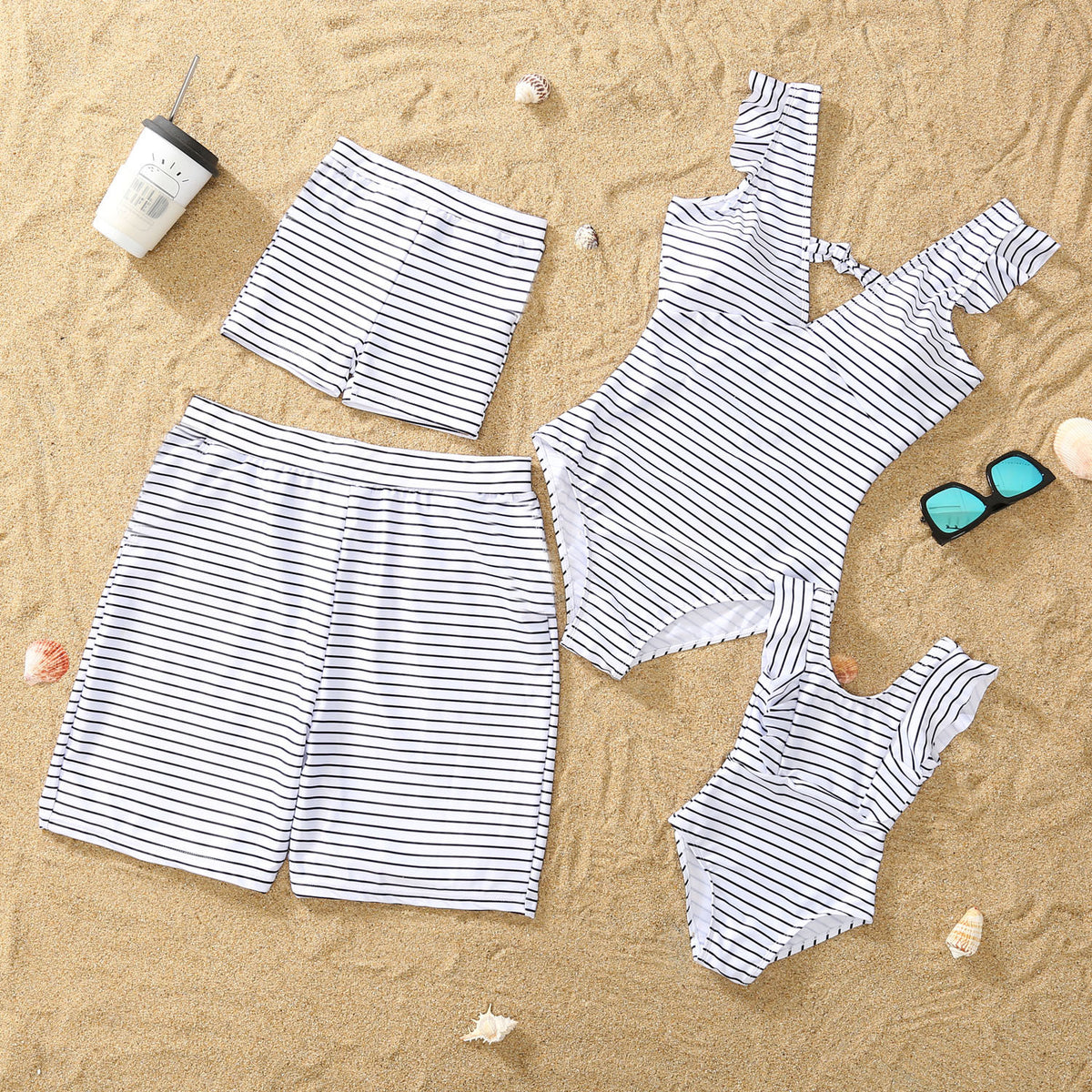 Maillot de bain mère-enfant Quick Dry Beach Pantalon Maillot de bain mi-enfant