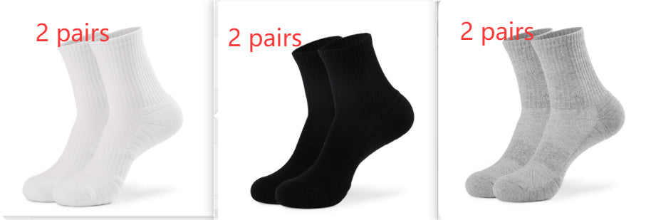 Chaussettes de sport en coton pur avec une semelle essoufflée