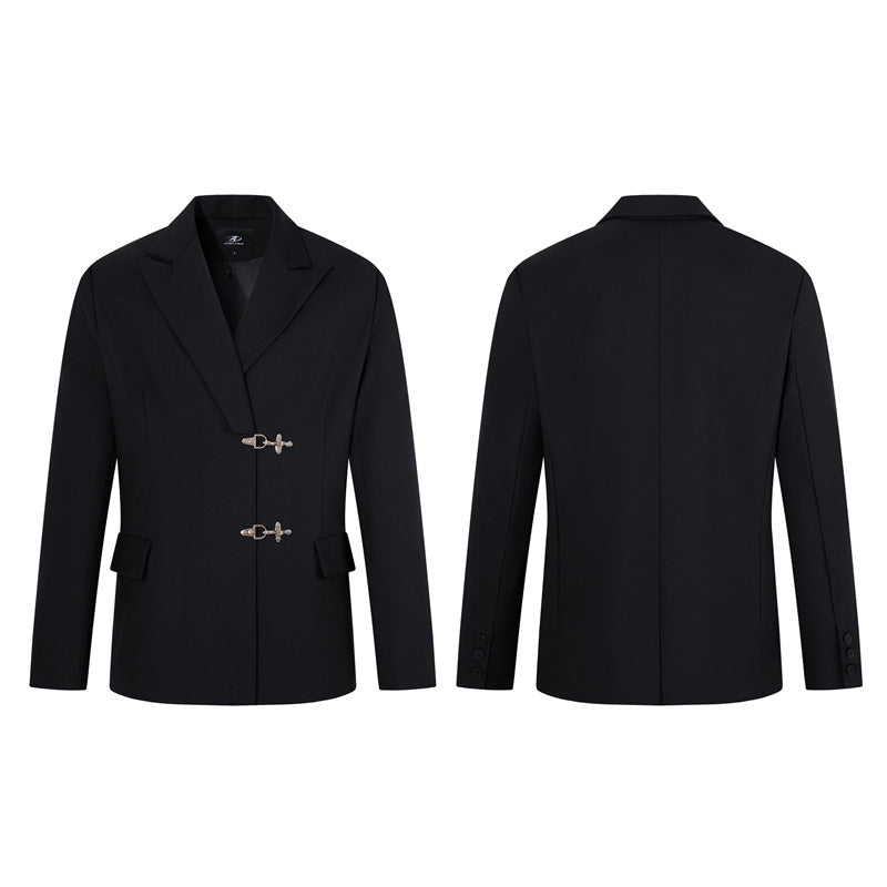 Blazer occasionnel avec fermeture à bouton instantané