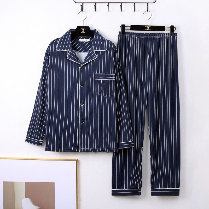 Hommes Minimalist Long Sleeve Loungewear Pajamas
