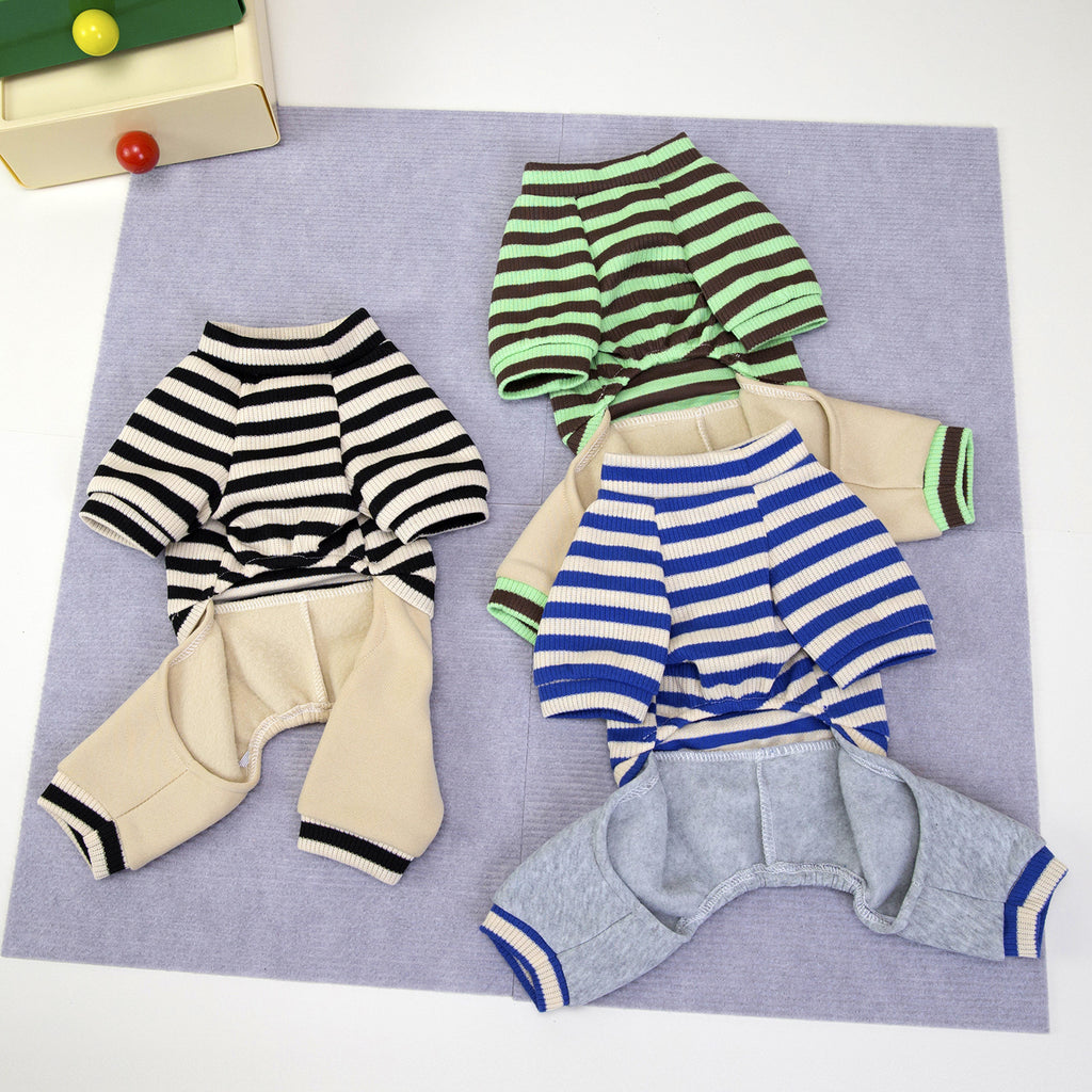 Hoodie chien avec vingt-cinq rayures Casual Style Set