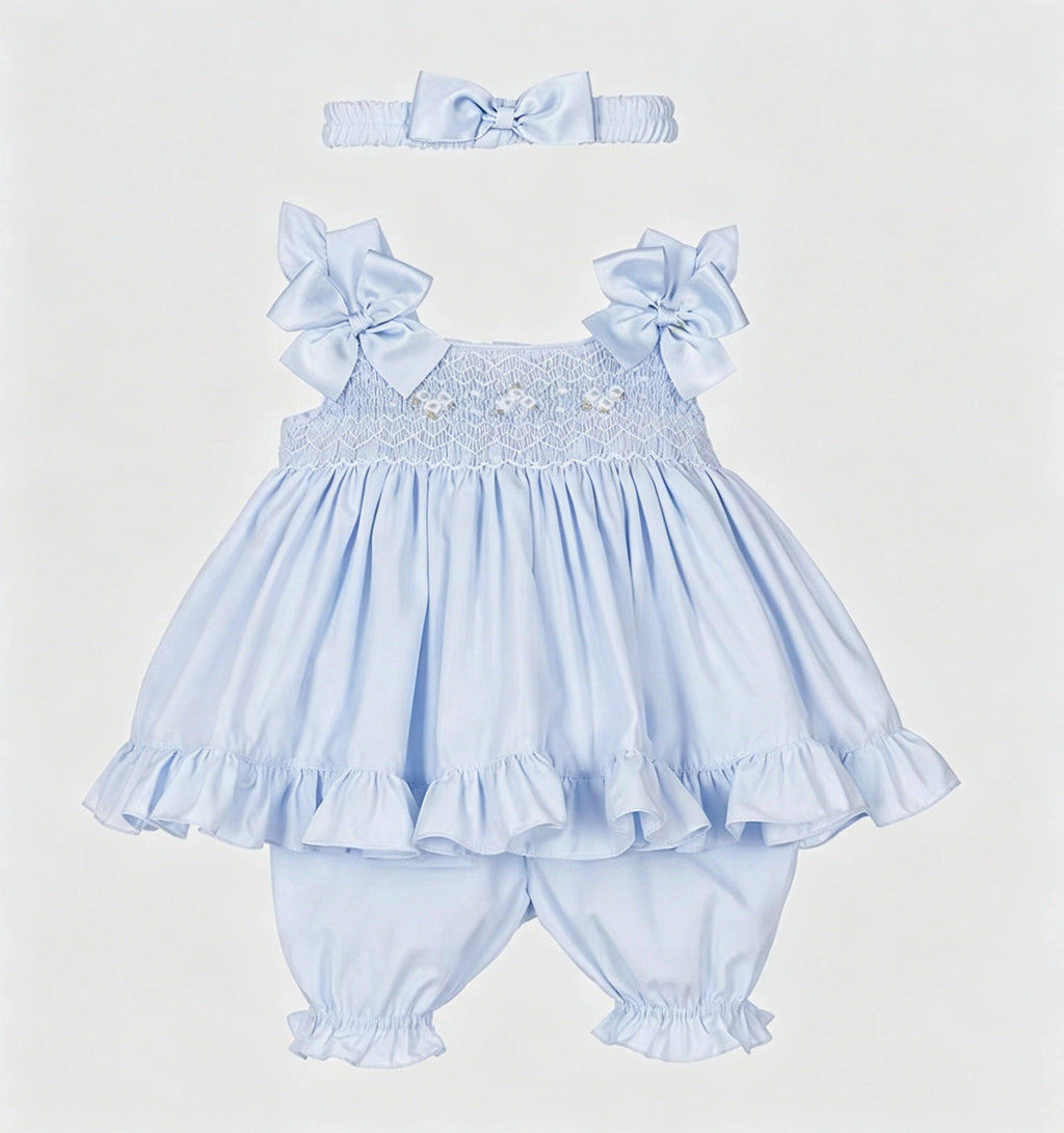 Girls' Summer Doll-style Top and Shorts Three-Piece Set