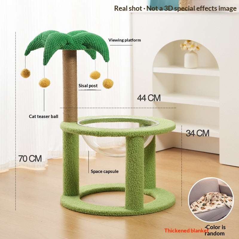 Arbre Cat compact avec lit Cat intégré et jouets
