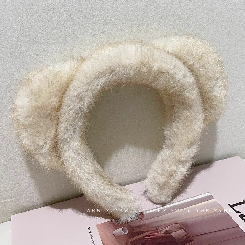 Maillard Fluffy bande de cheveux de haute qualité coiffure visage lavage fixateur cheveux large-brimmed haute Skul