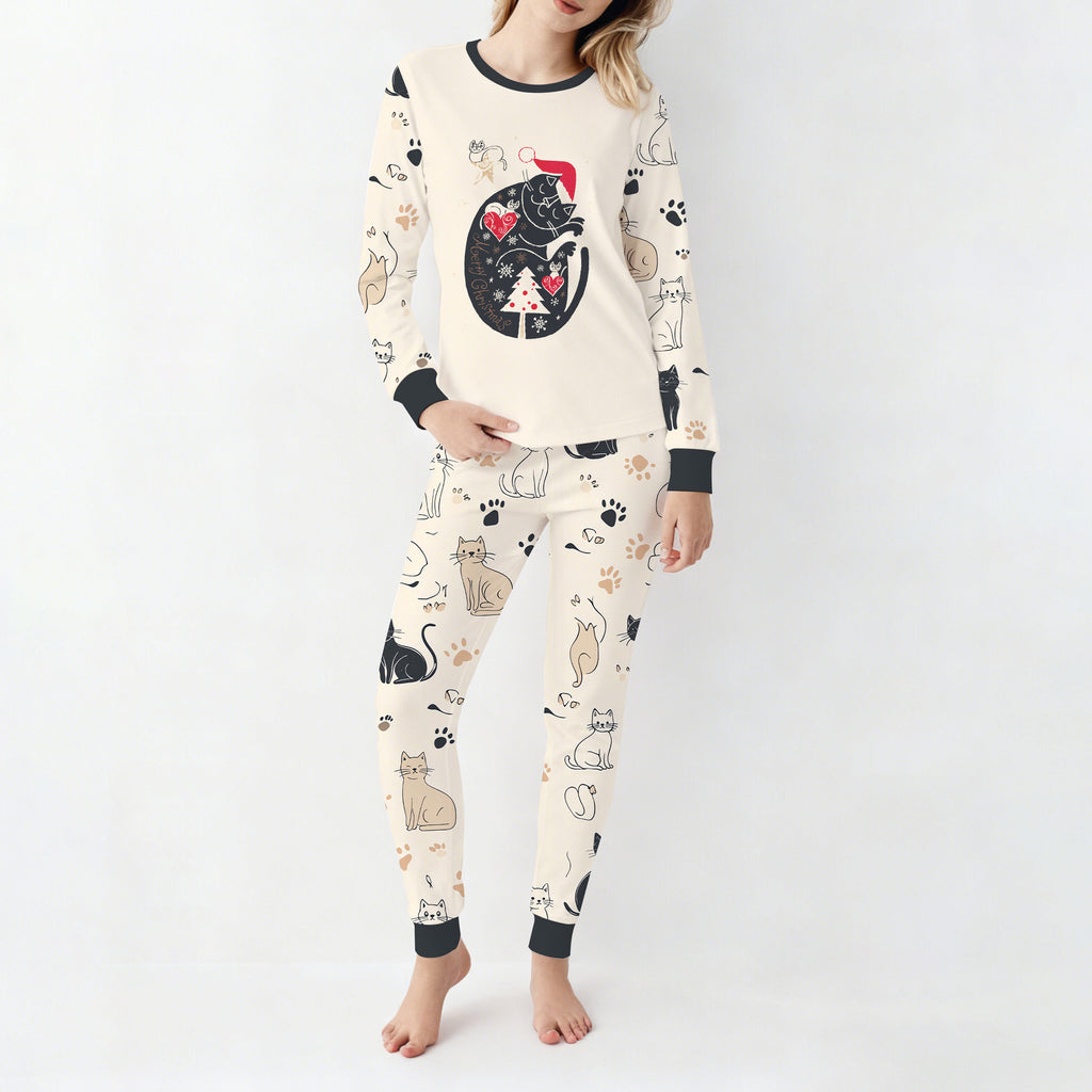 Ensemble de pajama de famille imprimé de Noël