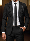 Ensemble de costumes de soirée perlés pour hommes