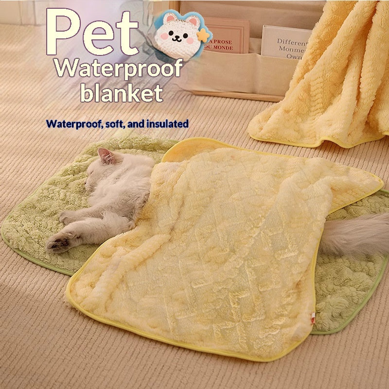 Couverture imperméable en peluche antidérapante pour les chats et les chiens