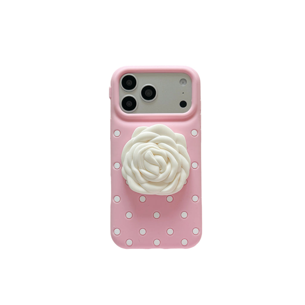 Étui de protection pour téléphone Rose Silicone Polka-dot