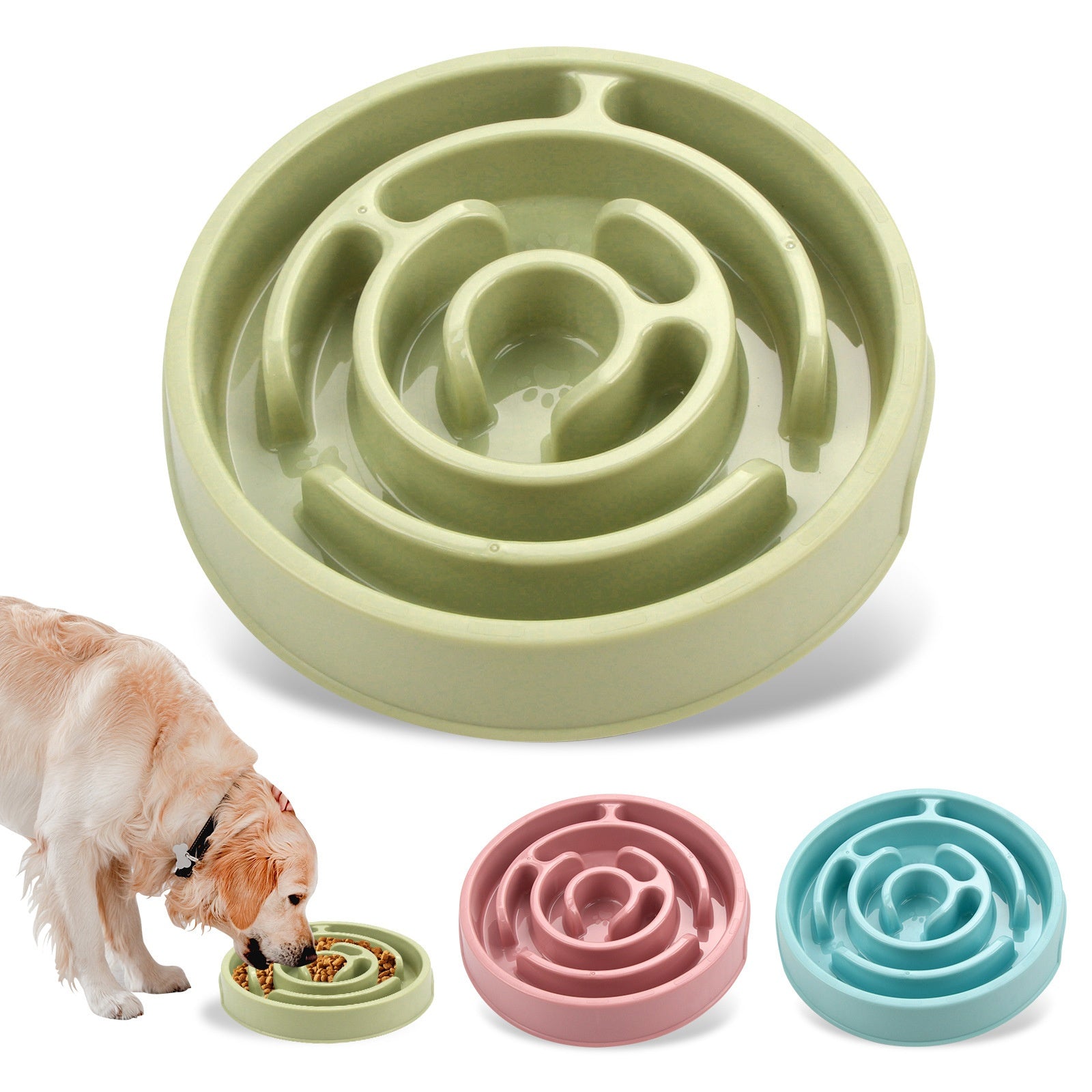Bol de chien d'alimentation lente