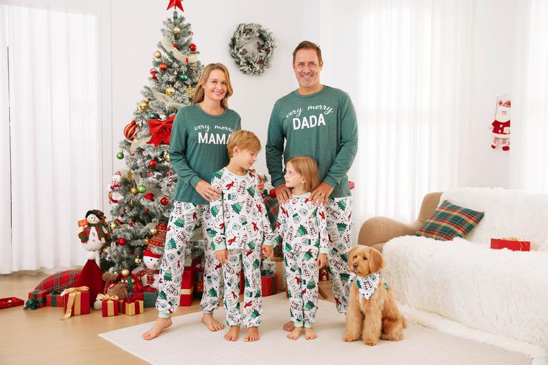 Ensemble de pajama de famille imprimé de Noël