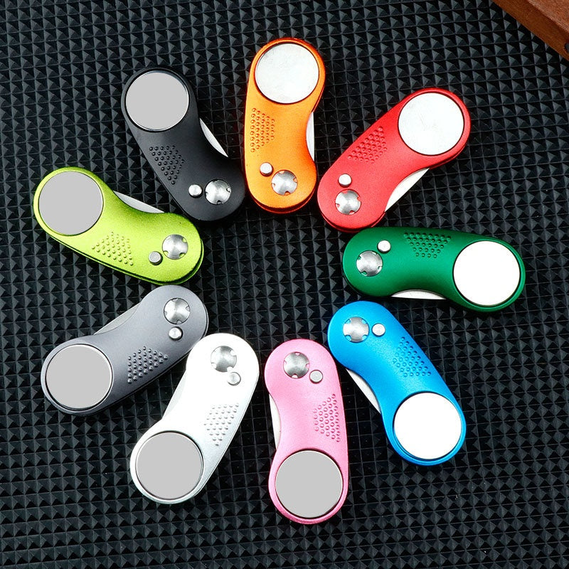 Fourche de balle de golf pliante métal aluminium-main