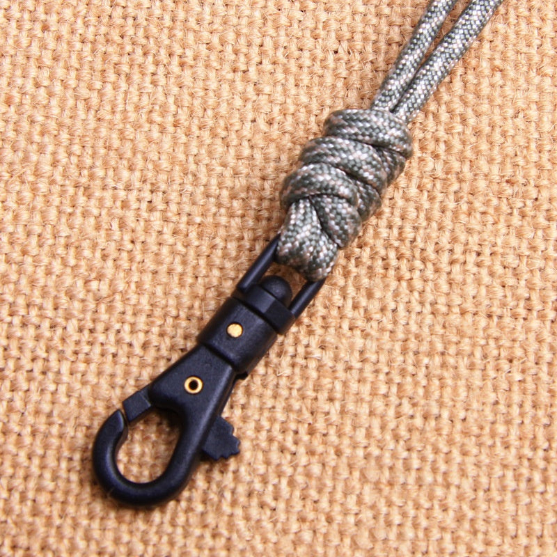 Porte-clés tissés à la main Lanyard lampe de poche Rope collier Core Parachute Cord tissé Lanyard