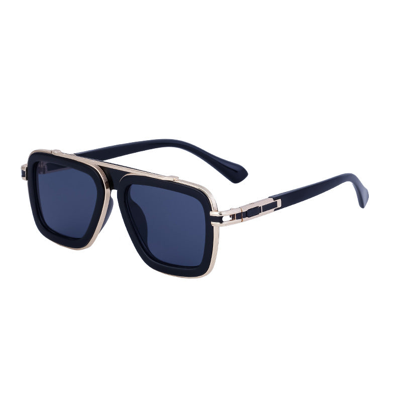 Lunettes de soleil retro carrées européennes et américaines pour hommes et femmes