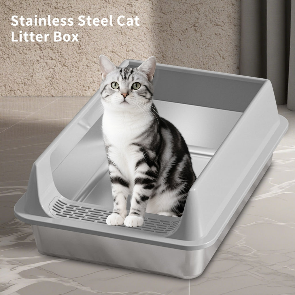 Automatic only---Stainless steel litter box
