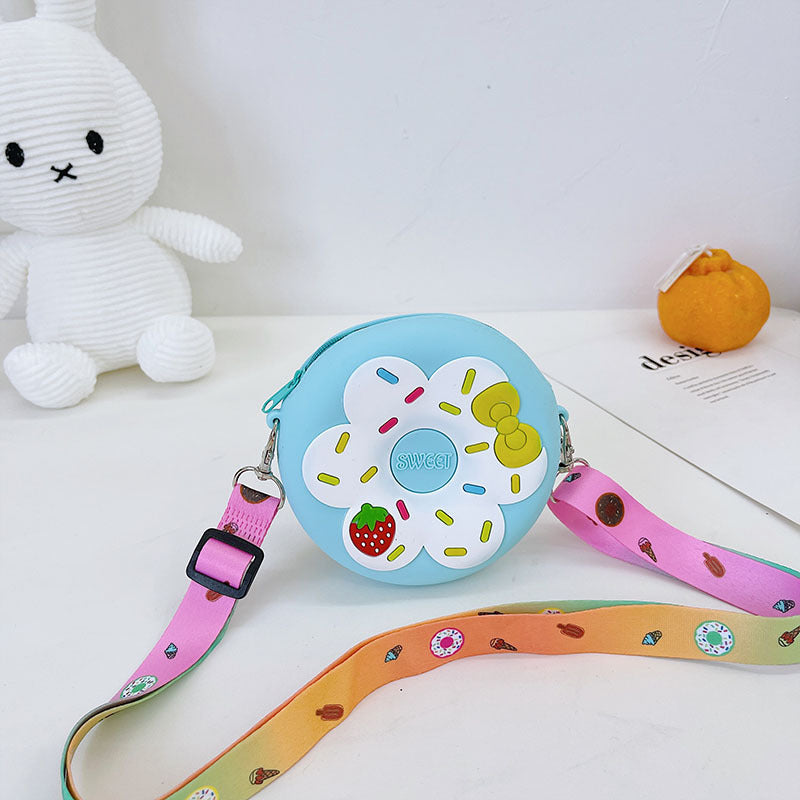 Silicone Changement pour les enfants Sac à bandoulière à donut de fruits