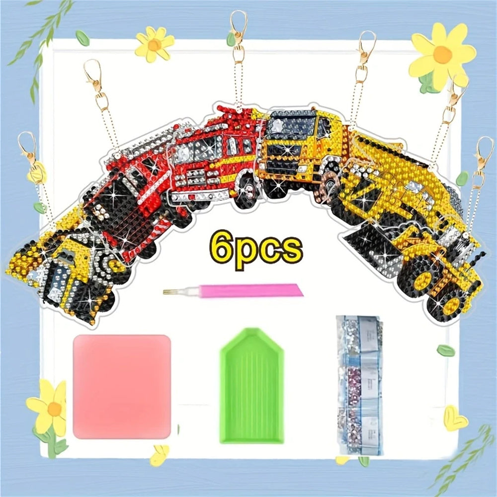 Porte-clés de peinture diamant bricolage - modèles de voiture