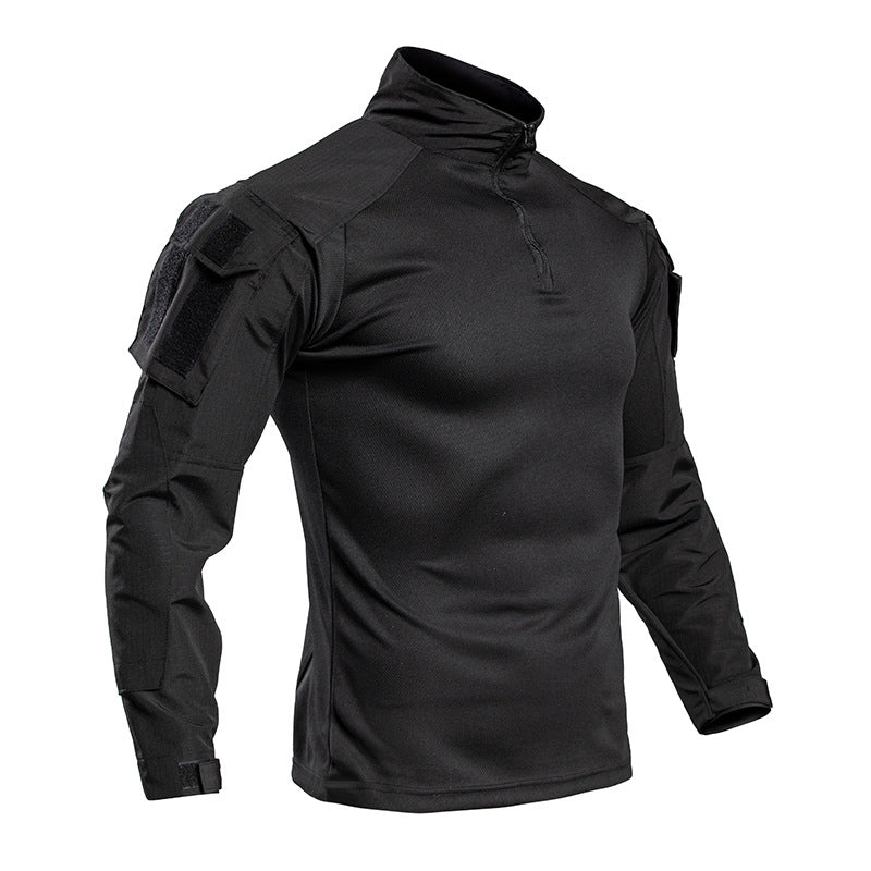 Robe de grenouille T-shirt à manches longues de camouflage d'été avec col debout Sportswear Outdoor L