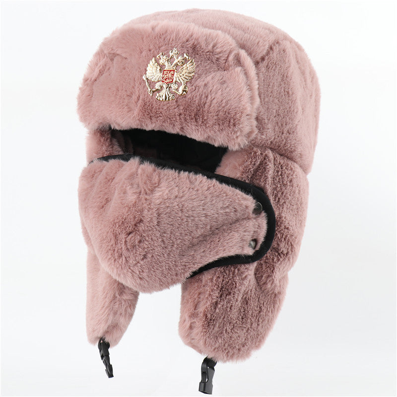 Ushanka Hommes et femmes Imitation Lapin fourrure extérieure Earmuffs Chapeau