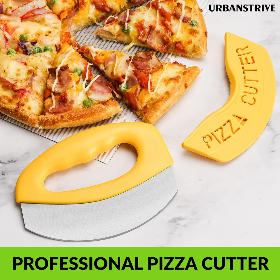 Rocker de cutter à pizza en acier inoxydable résistant avec couverture de protection - Super-Sharp P