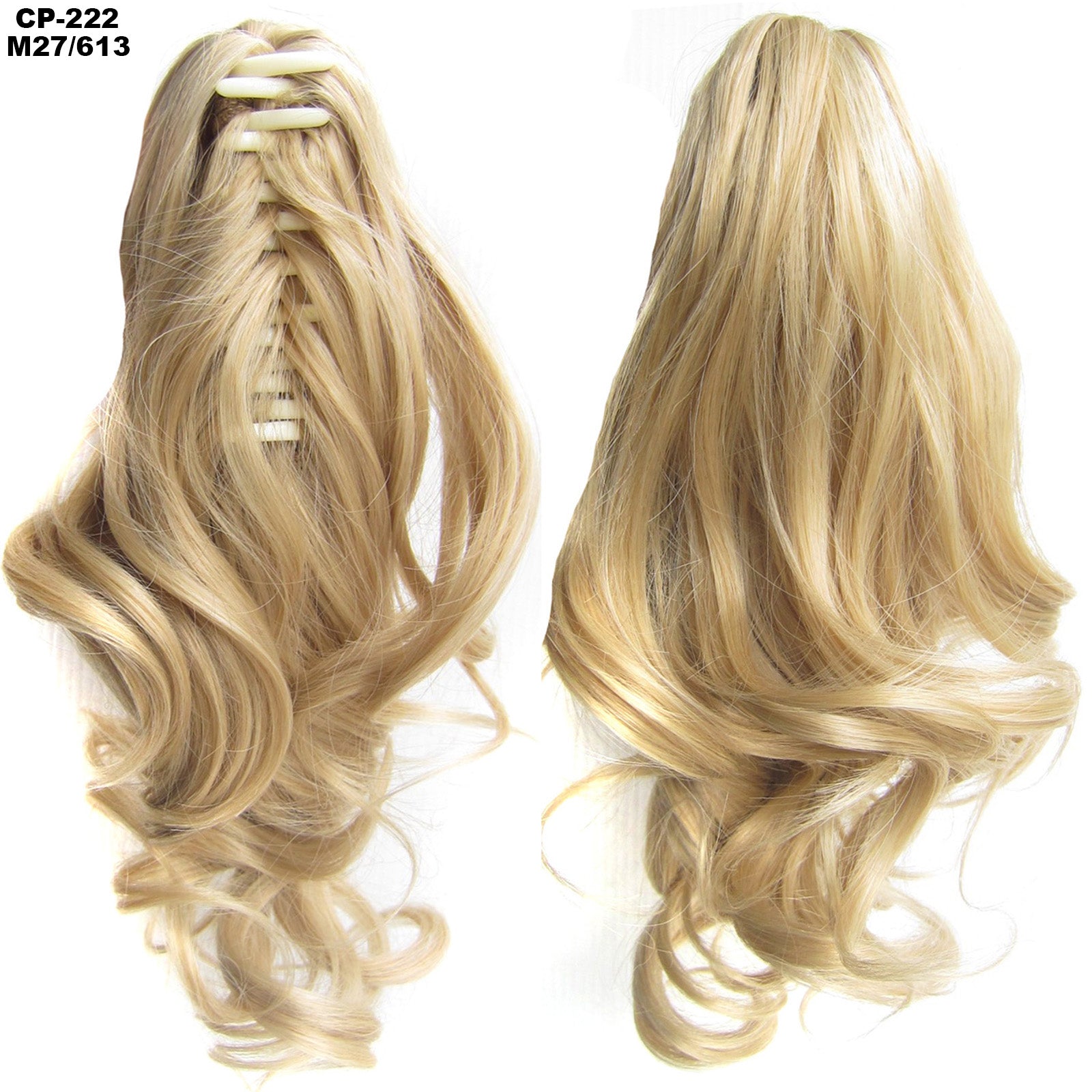 Long Wave Ponytail Wrap autour de Ponytail Clip dans les cheveux Headwear Gris Coiffure Exten naturel