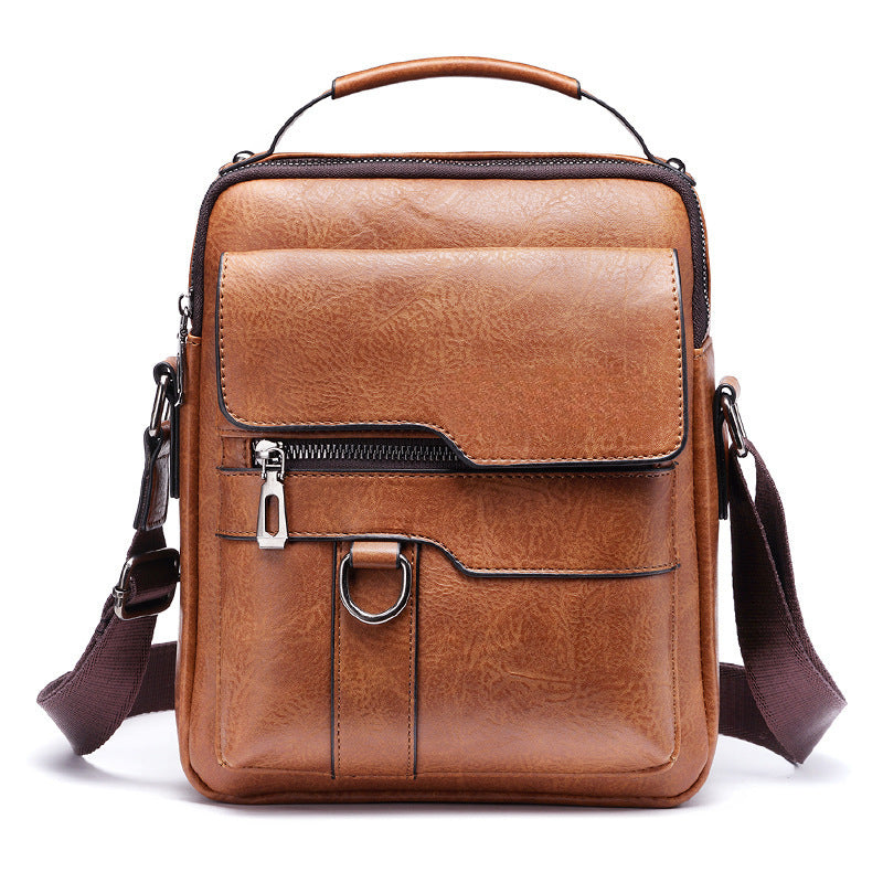 Sac croisé d'affaires rétro à épaule unique pour hommes
