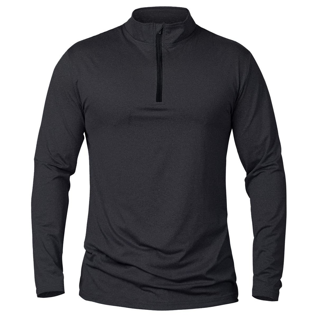 Pullover pour hommes d'Amazon Long Sleeve Sports Leisure Half Zipper Golf Long Sleeve Solid Color