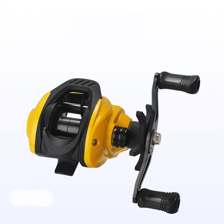 Petite roue de chute d'eau jaune Luya roue bobine de pêche Lei Qiang Hit noir Micro-objet Mod