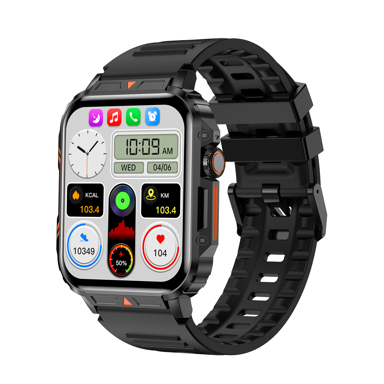 L81 Outdoor Sports Square Smartwatch Réponse Appeler Big Batterie Fitness Tracker Waterproof Sm