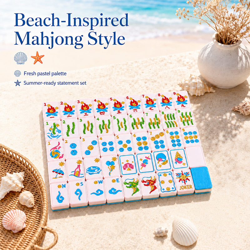 Ensemble de Mahjong américain inspiré de plage 160PCS