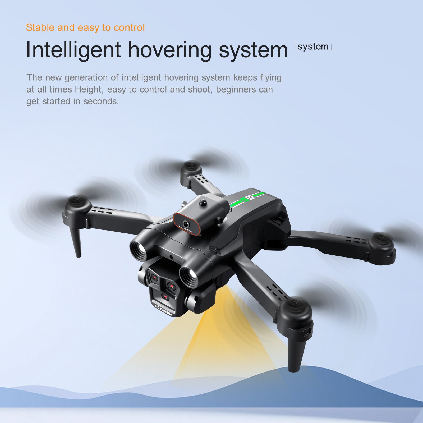 S92 Véhicule sans pilote télécommandé Double trois caméras Positionnement optique Quadco