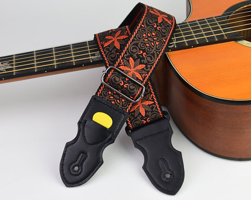 Bracelet pour guitare Folk Guitar Leather Electric Guitar Personnalité Guitare en bois Bracelet pour épaule