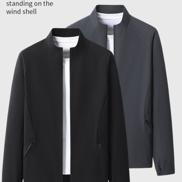 Hommes SpringAutomn Casual Running Stand-Collar Waterproof Et Veste Windproof Outdoor fitn