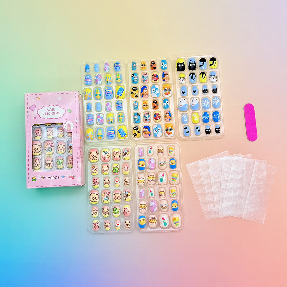 Set d'art à ongles pour enfants de style océan-océan de 120 pièces