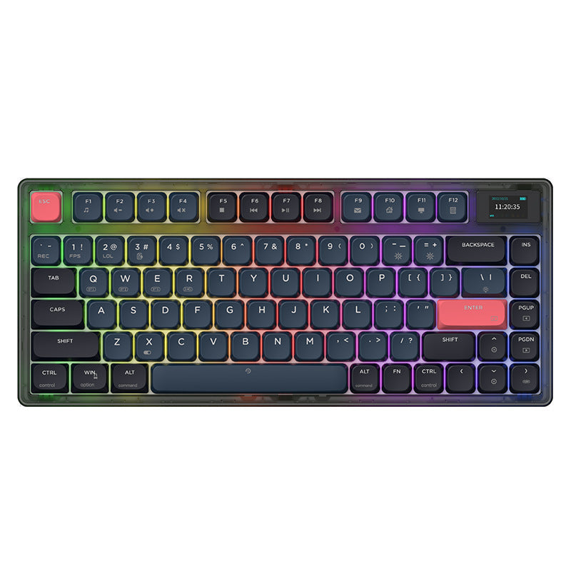 Ajazz AK832PRO écran couleur filé Bluetooth 24 3 modes porte-clés mécanique