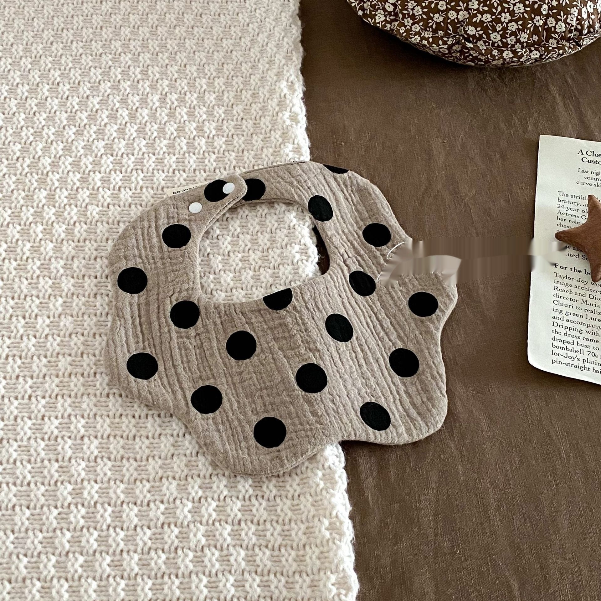 Fil de coton pur nouveau-né anti craquage bavoir