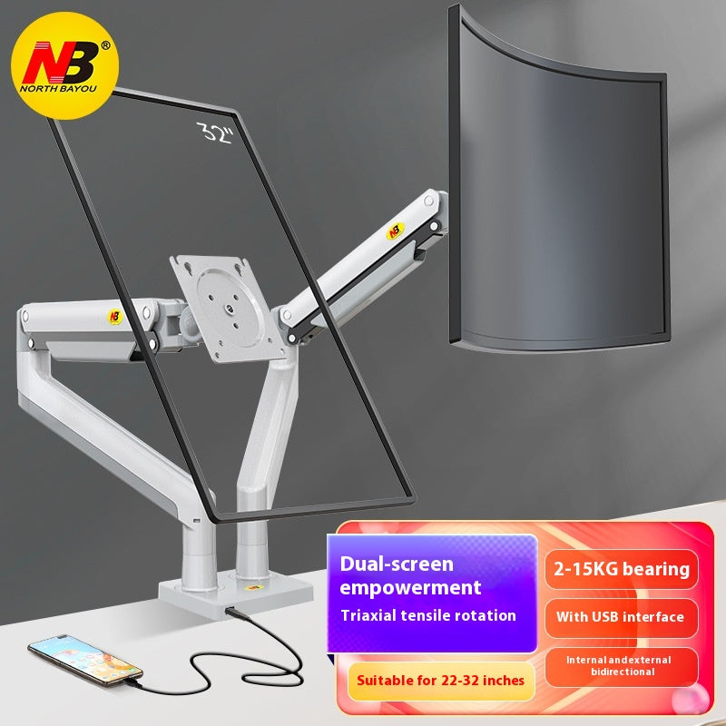 Ordinateur Dual Screen Monitor Smart Desktop Up and Down Lifting Display Rack