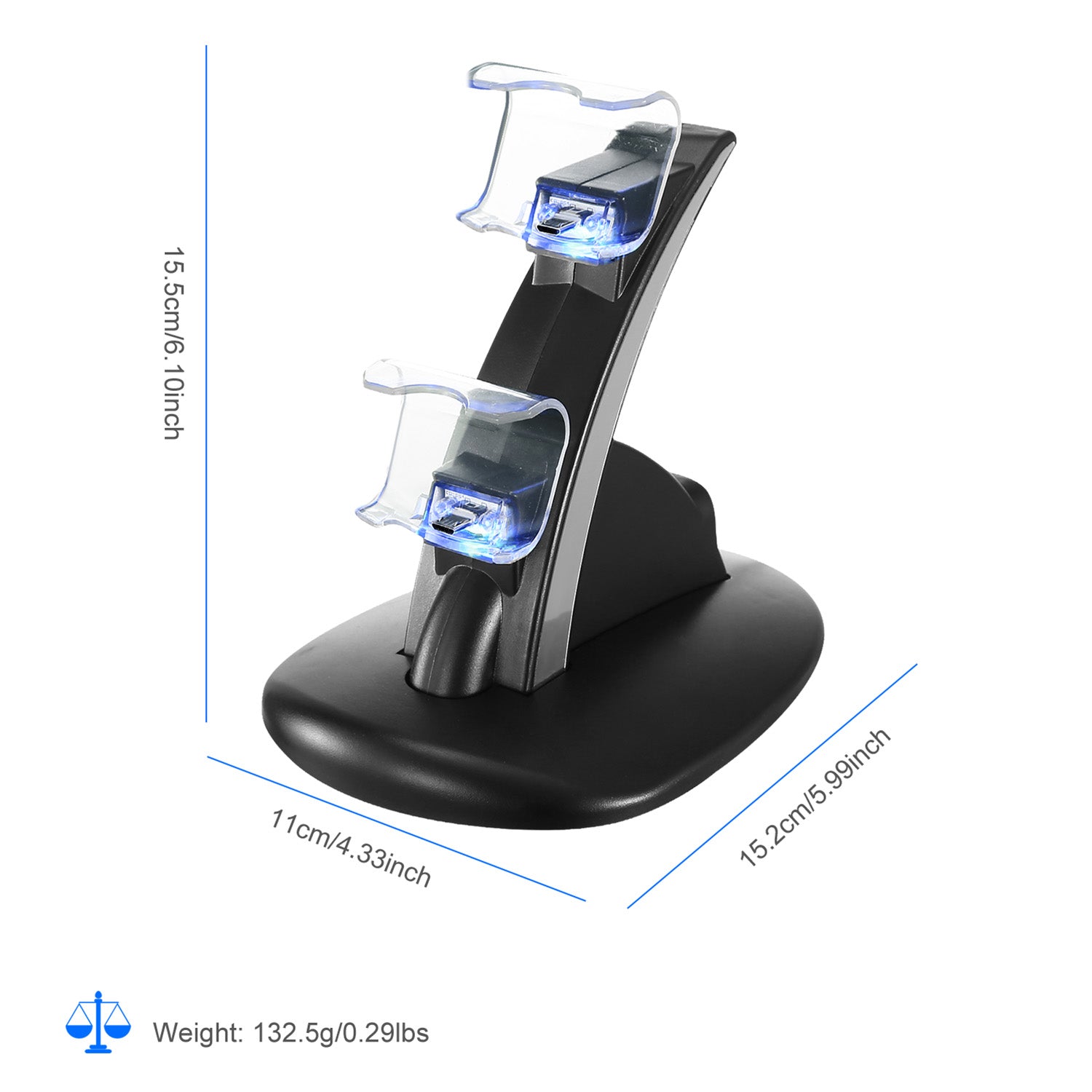 Support de chargeur USB double micro pour le contrôleur de gamepad Slim PS4 Pro-PS4