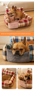 Lit pour animaux de compagnie lavable en toute saison Retro Plaid