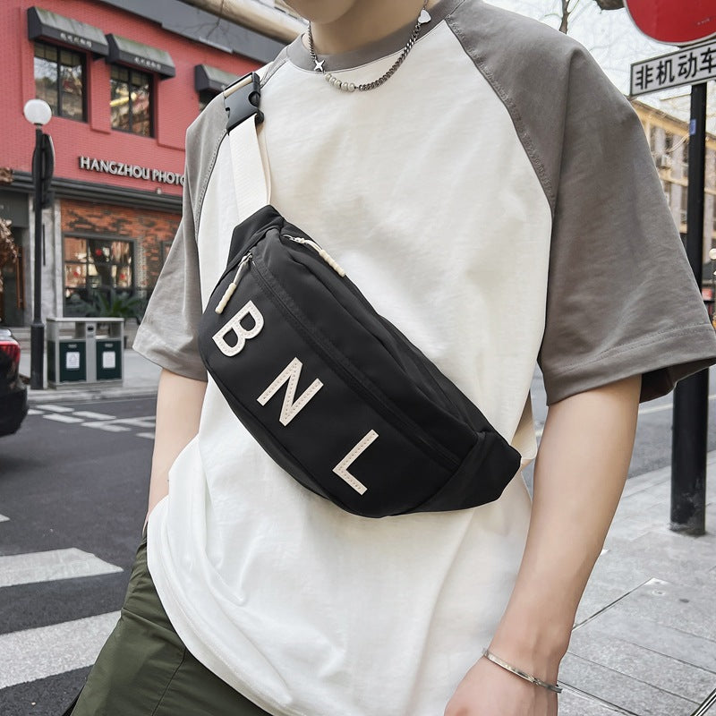 Japanese Street Fashion Chest Bag pour les femmes 2023 Lettre Casual petit sac à épaule Tout-matc