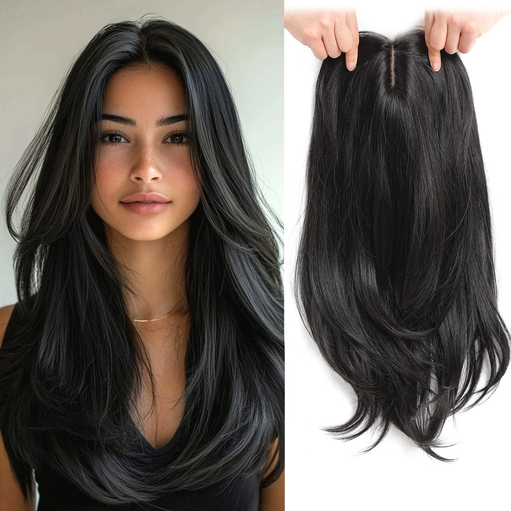 Ombre Figure-huit Bangs Fibre synthétique Long Curls