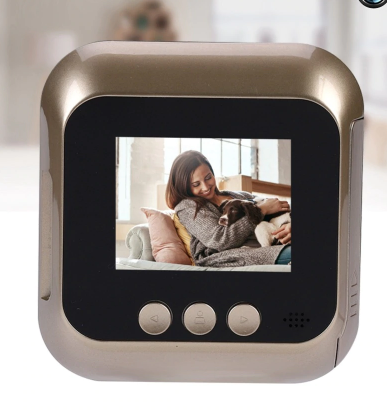 2.4 Inch Sécurité Smart Doorbell Peephole Camera Electronic Cat Eye