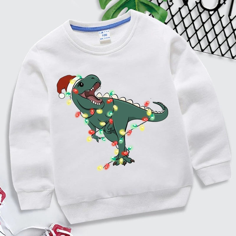 Chandail rouge de Noël pour enfants Pure coton d'automne Vêtements Western Style
