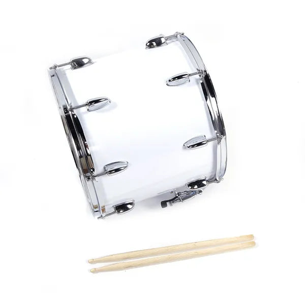 14 X10 pouces Marching Drum Drum Sticks Porte-clés Blanc