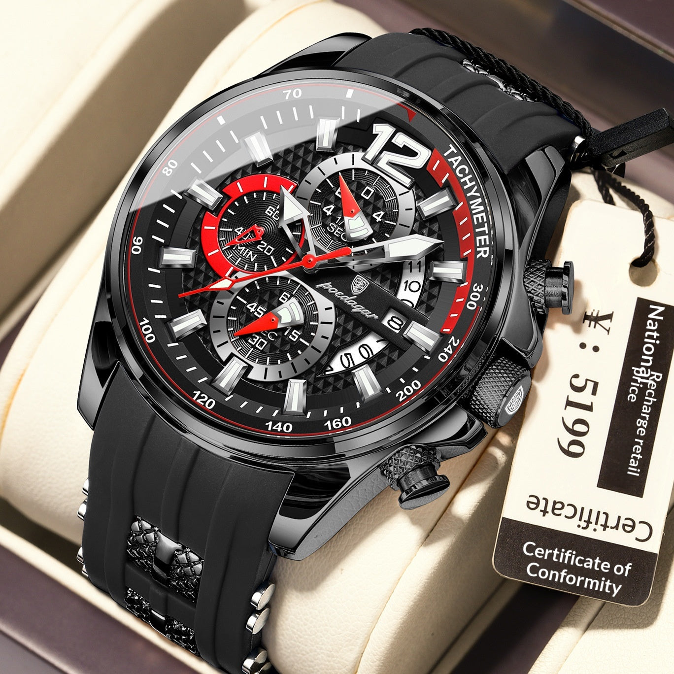 Montres de sport homme étanche Et lumineux